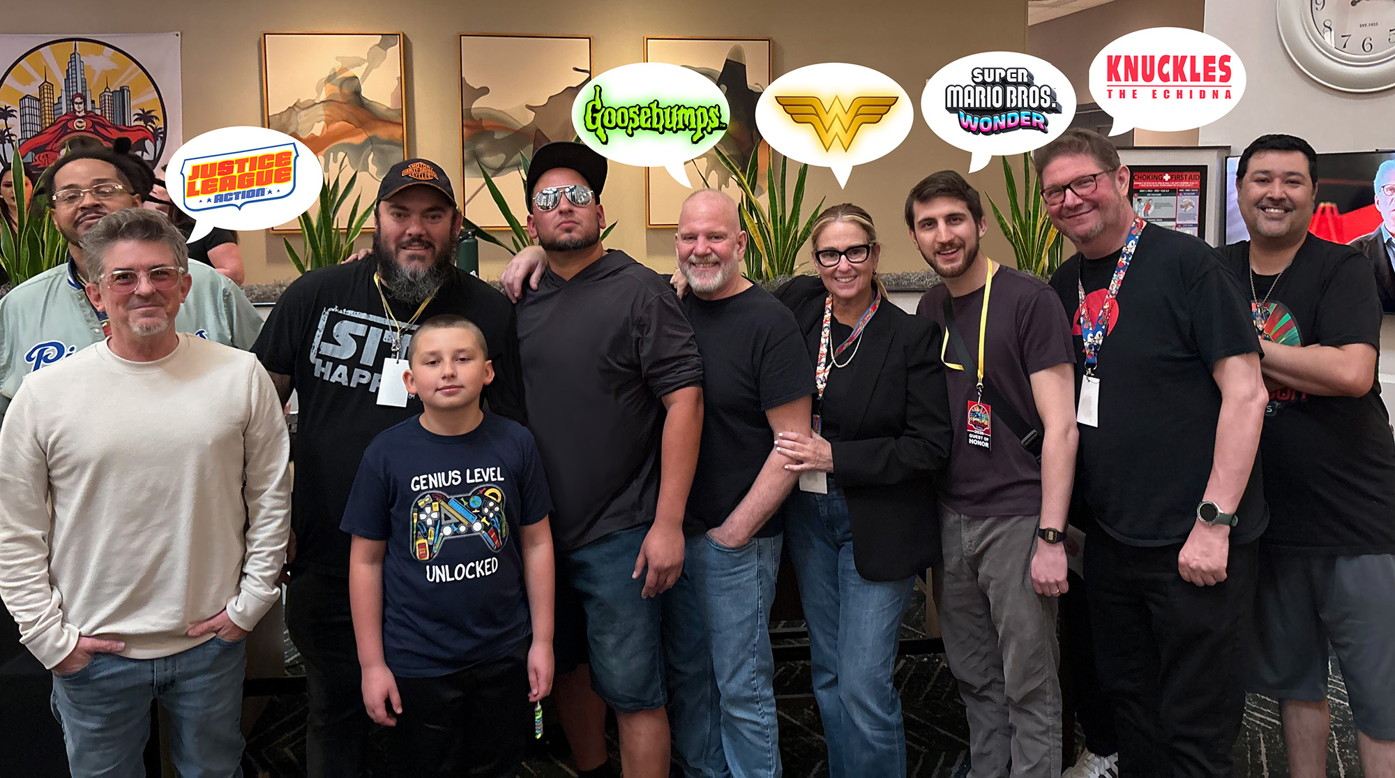 Group photo from Charlie’s Comic Con 2025