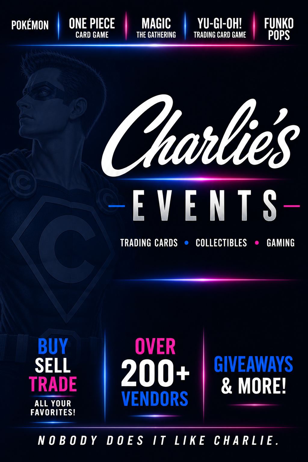 Charlie’s Miami Con event flyer