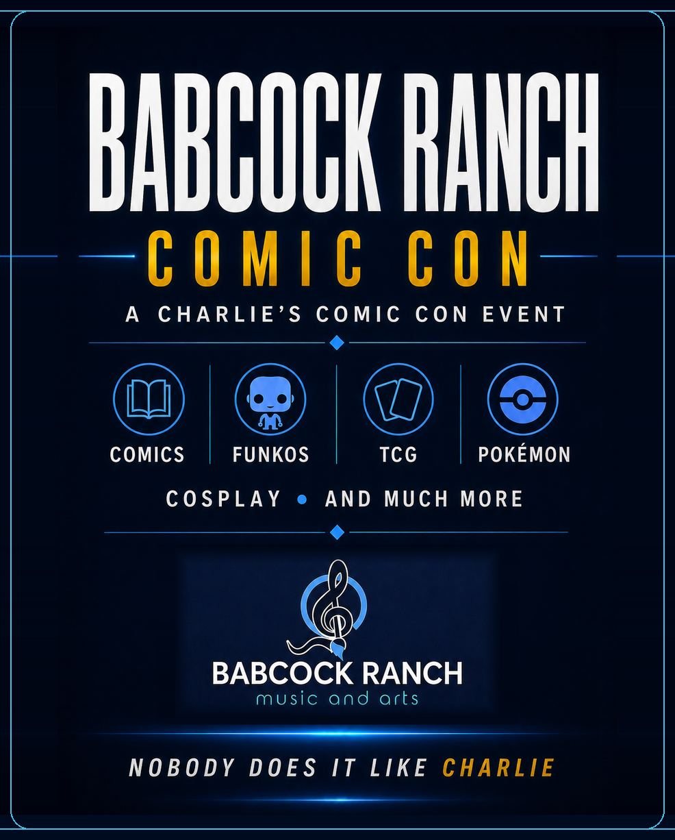 Babcock Ranch Comic Con flyer